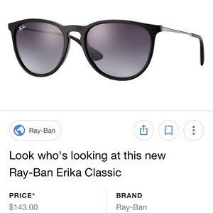 Ray ban Erika sunglasses black